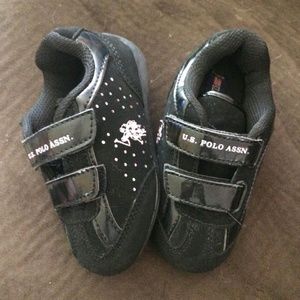 Black and pink sneakers